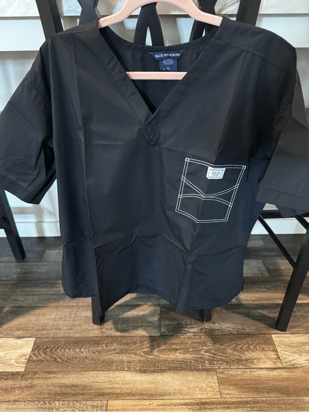 Blue Sky Black Women's Shelby Scrub Top. Brand new